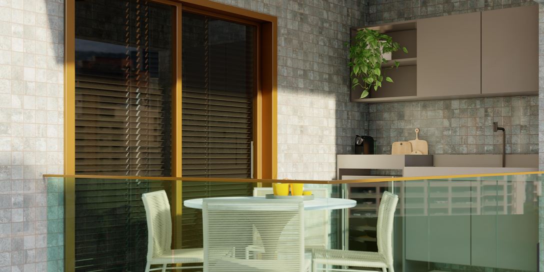 Varanda gourmet de apartamento