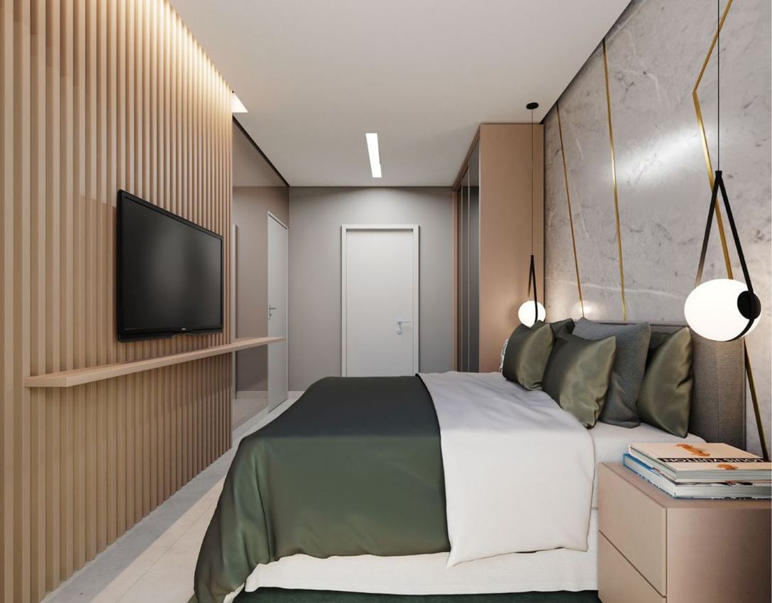 Suíte do apartamento de 2 quartos