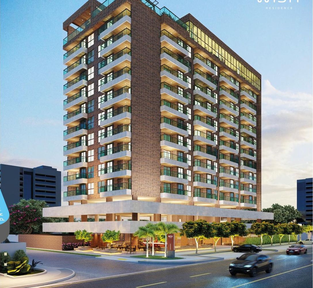 Fachada do Wish Residence ao entardecer